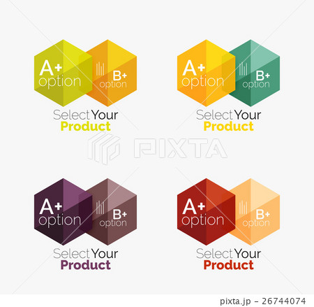 Set of abstract geometric hexagon design with 26744074