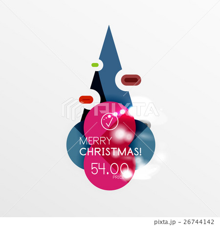 Round Christmas sale stickers with winter holiday Round Christmas sale stickers with winter holiday 26744142