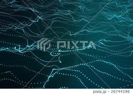 3d rendering abstract polygonal wave background 26744396