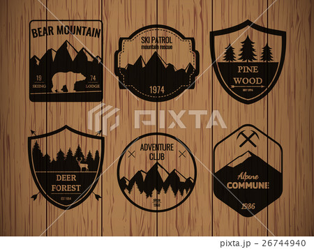 Camping and outdoors adventure vintage logos 26744940