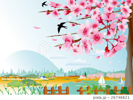 春霞のイラスト素材 [26746621] - PIXTA