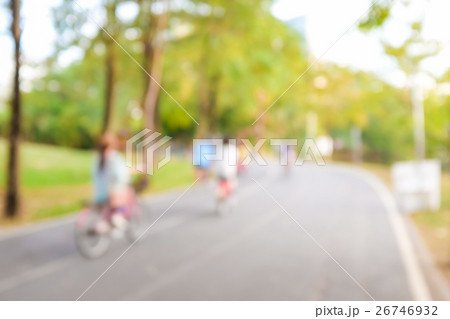 Abstract blurred bicycle rider 26746932