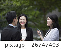 Asian Business people talking outside. 26747403