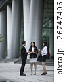 Asian Business people talking outside. 26747406