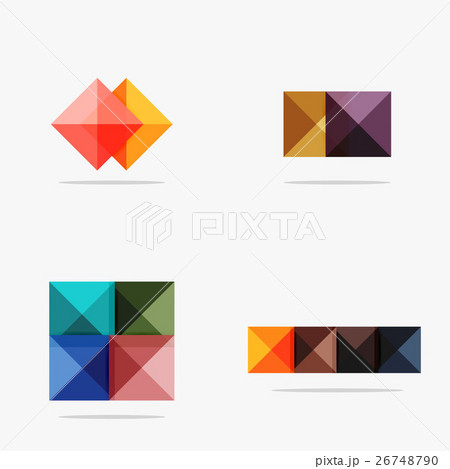 Set of square abstract backgrounds or infographics 26748790
