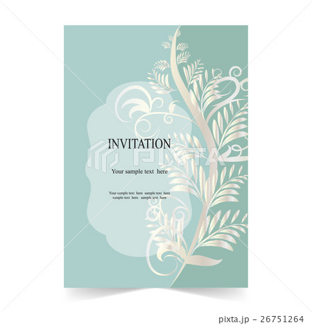 Invitation card, wedding card green background Invitation card, wedding card green background 26751264