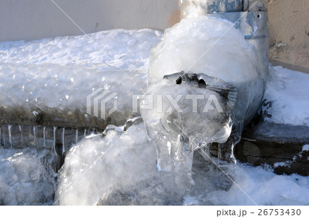 Frozen Water in the Downspout 26753430