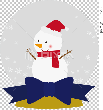 クリスマスイラスト スノードームのイラスト素材