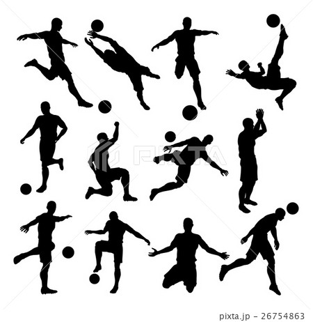 Soccer Footballer Silhouettes 26754863