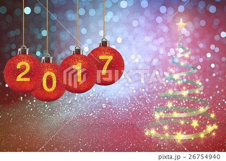 Happy new year 2017 on abstract background. Happy new year 2017 on abstract background. 26754940