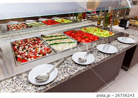 Salad selection in a hotel restaurant Salad selection in a hotel restaurant 26756243