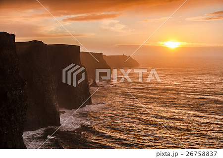 Cliffs of Moher at sunset in Co. Clare Ireland Cliffs of Moher at sunset in Co. Clare Ireland 26758837