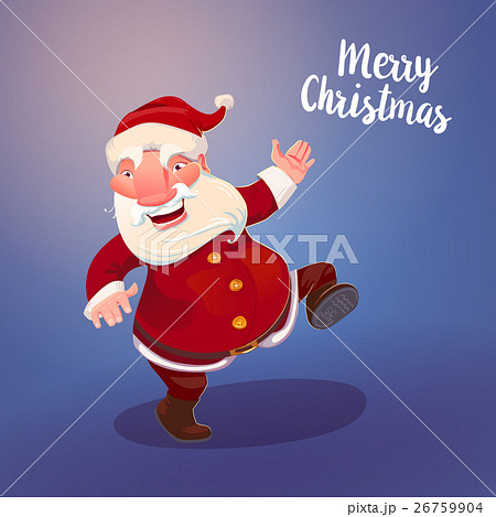 Cute Santa on vintage blue backdrop 26759904