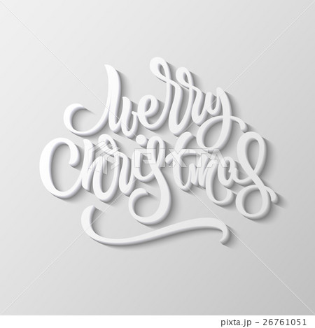 Merry Christmas Lettering Badge 26761051