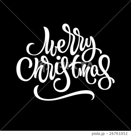 Merry Christmas Lettering Badge 26761052