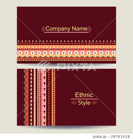 Ethnic business card template Ethnic business card template 26761428
