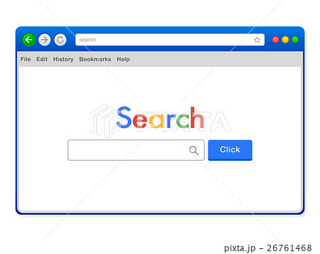 検索エンジン ウェブブラウザのイラスト素材