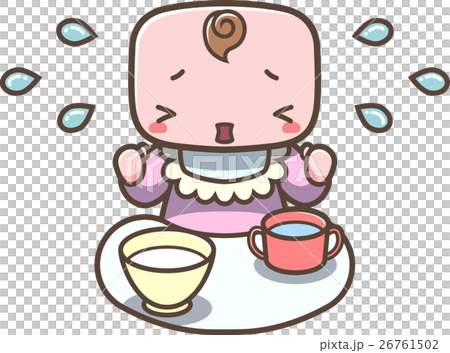 赤ちゃん離乳食泣き女の子 赤ちゃん離乳食泣き女の子 26761502