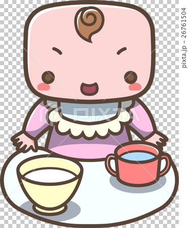 赤ちゃん離乳食笑い女の子 26761504
