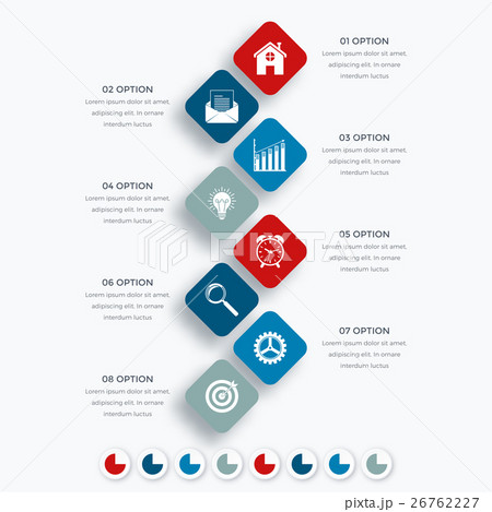 Vector square infographics with icons. 26762227