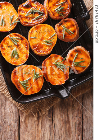Grilled sweet potatoes with rosemary Grilled sweet potatoes with rosemary 26762483