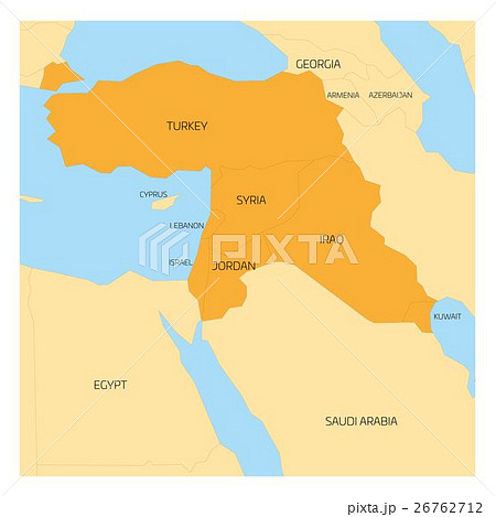 Map of Middle East regionのイラスト素材 [26762712] - PIXTA