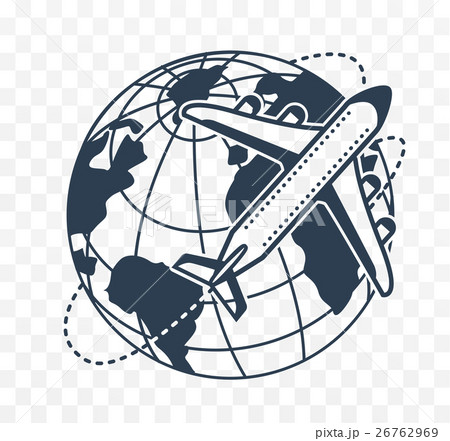 Icon silhouette of an airplane 26762969