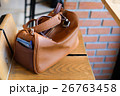 Lady bag on chair in cafe  26763458