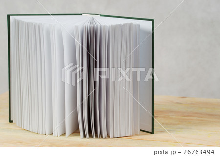 Open book on wooden table. Back to school. Copy Open book on wooden table. Back to school. Copy 26763494