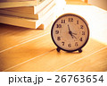 Alarm clock on table vintage tone  26763654