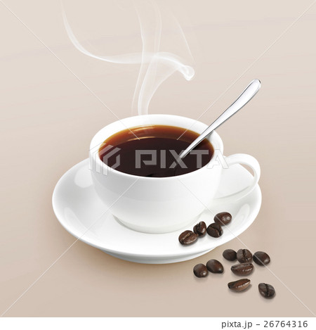 cup of coffee on color background solid 26764316