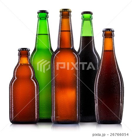 Set of beer bottles isolated Set of beer bottles isolated 26766054