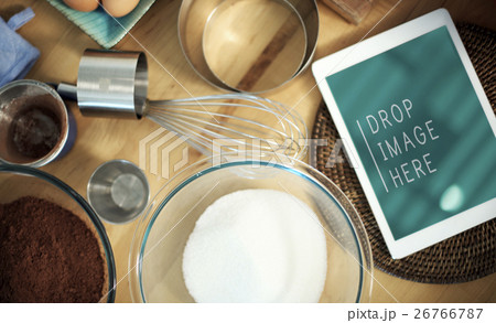 Bakery Baking Cook Eggs Pastry Ingredients Concept 26766787