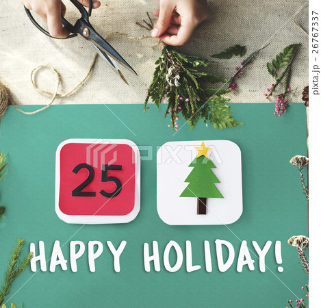Happy Christmas Holiday Celebration Concept 26767337