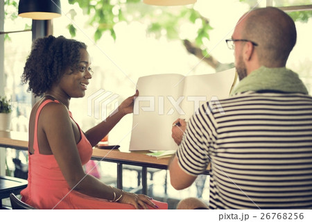 African Descent Correspondence Talking Strategy Concept 26768256