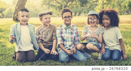 Casual Children Cheerful Cute Friends Kids Concept 26768320