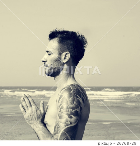 Yoga Meditation Concentration Peaceful Serene Relaxation Concept 26768729