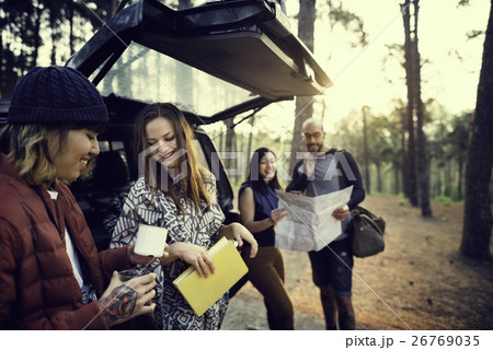People Friendship Hangout Traveling Destination Camping Concept 26769035