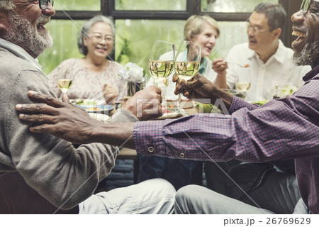 Group of Senior Retirement Meet up Happiness Concept 26769629
