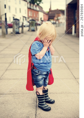 Superhero Little Boy Imagination Freedom Happiness Concept 26769984