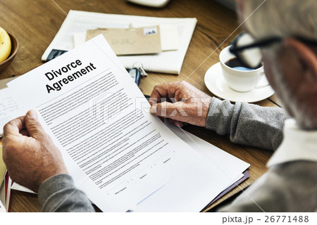 Divorce Agreement Decree Document Break up Concept 26771488