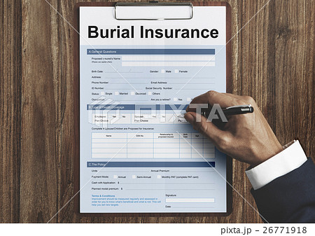 Burial Insurance Form Policy Concept 26771918
