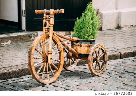 Decorative Vintage Model Old Wooden Bike Bicycle 26772602