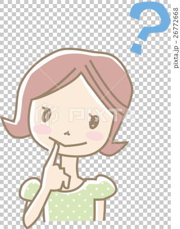 懷疑的年輕女子（綠色） 26772668