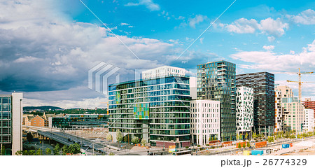 Oslo Norway. Night Panoramic View Of Contemporary Oslo Norway. Night Panoramic View Of Contemporary 26774329