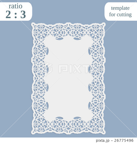 Greeting card with openwork border 26775496