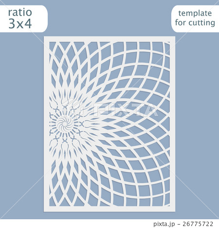 Laser cut wedding invitation card template 26775722