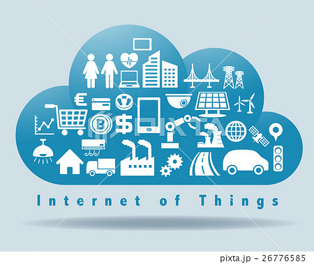 Iotとクラウドのイラスト素材