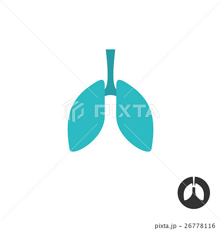 Lungs silhouette simple symbol. Medical sign. 26778116