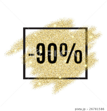 90 percent off discount promotion tag. 26781586